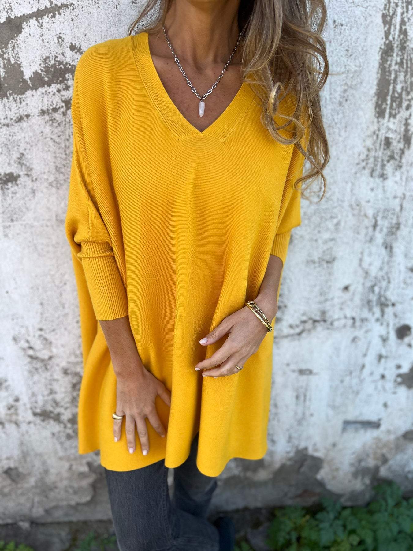 Damen Oversized Pullover Weich Herbstmode