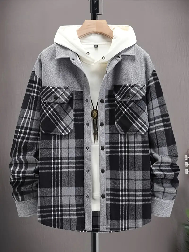 Herren Flanell Hemd Kariert Relaxed Fit - IdealeKleiden