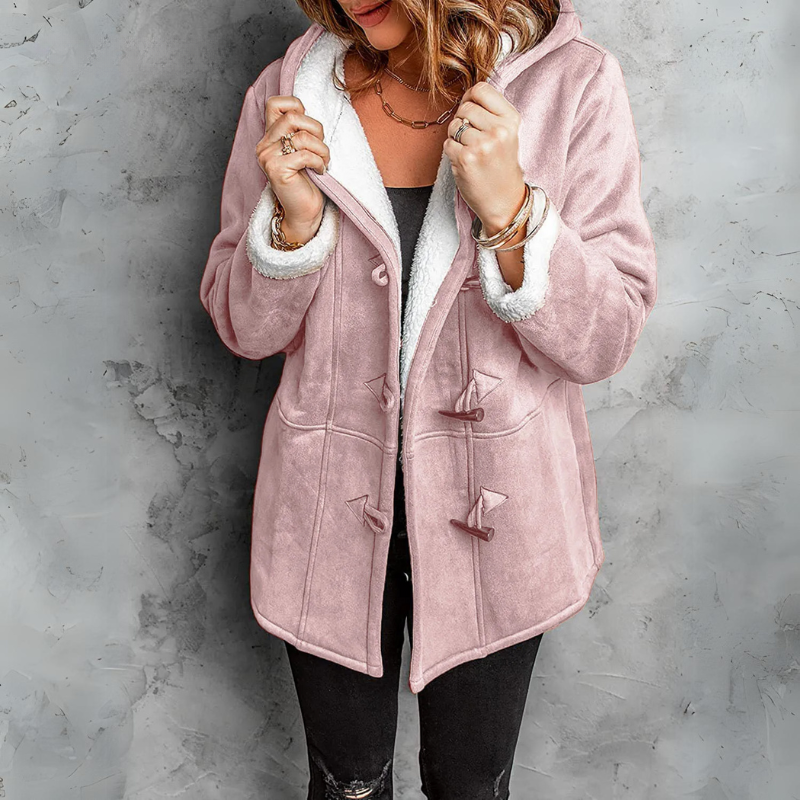 Stylische Damenjacke Kapuze Weich & Bequem