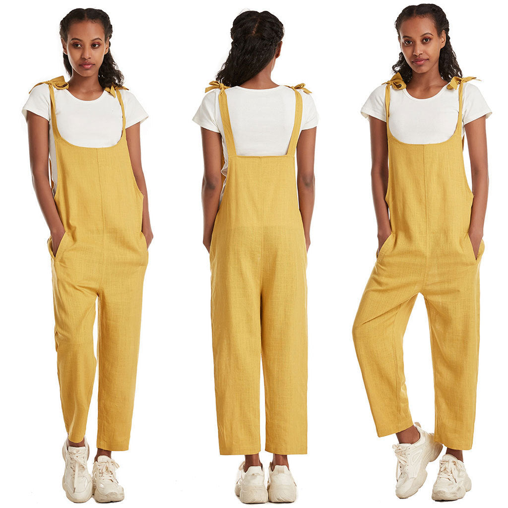 Damen Overall Modern Mit Taschen Verstellbar