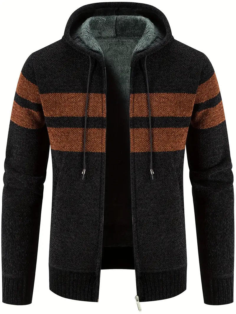 Herren Fleecejacke Bunt Blockfarben