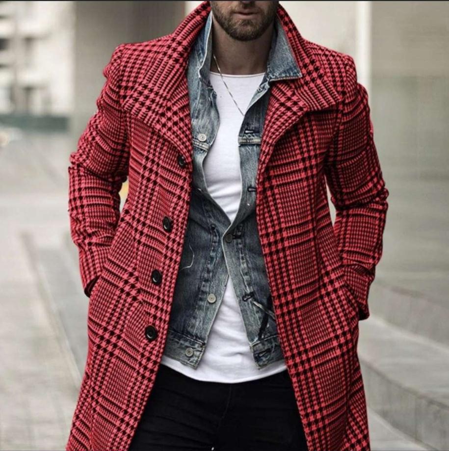 Herren Mantel Elegant Moderner Schnitt