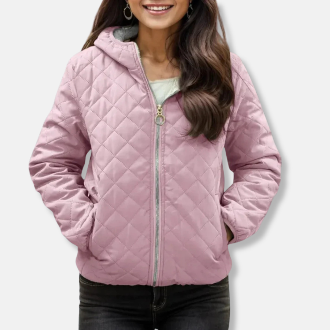 Gepolsterte Winterjacke Damen Lockere Passform Kapuze