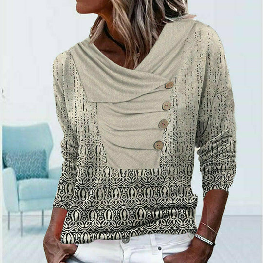 Frauen Bluse Boho Chic Farbverlauf - IdealeKleiden