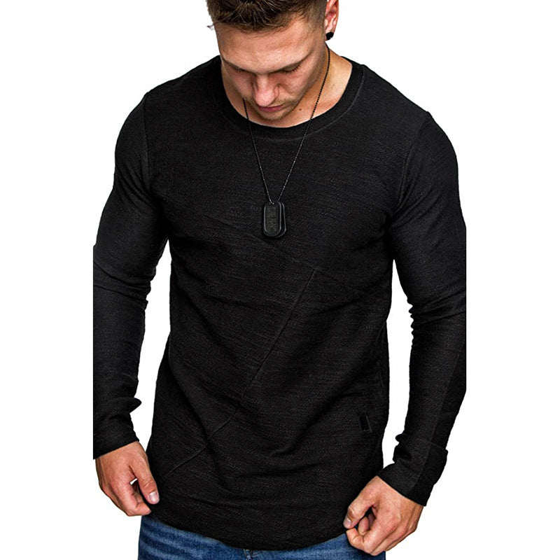 Herren Langarmshirt Modern Struktur Design Bequem Passform