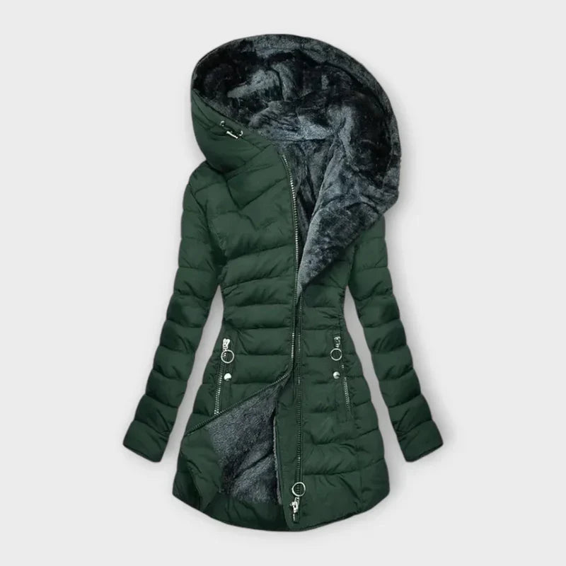 Warmes Winterkleid mit Plüschfutter