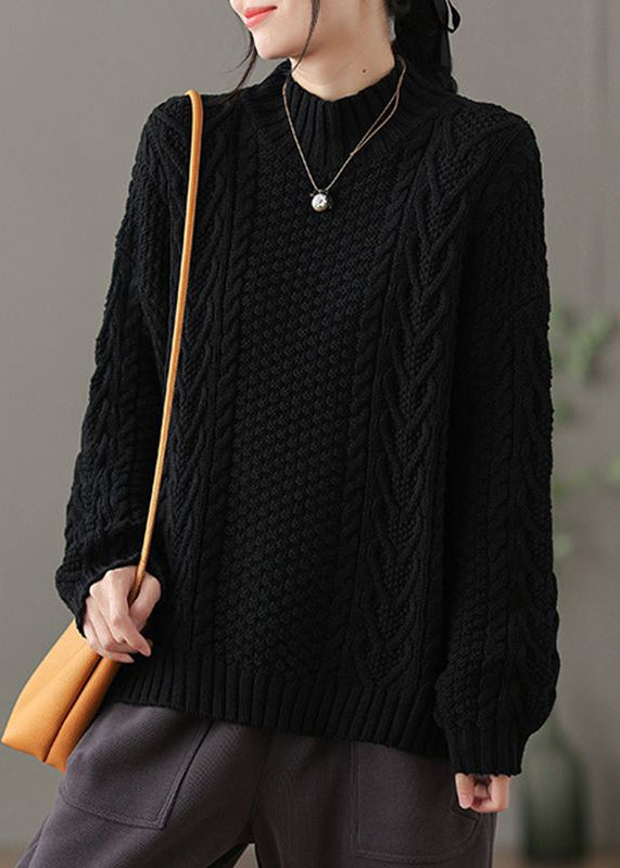 Winterpullover Locker Sitzend Hoher Kragen