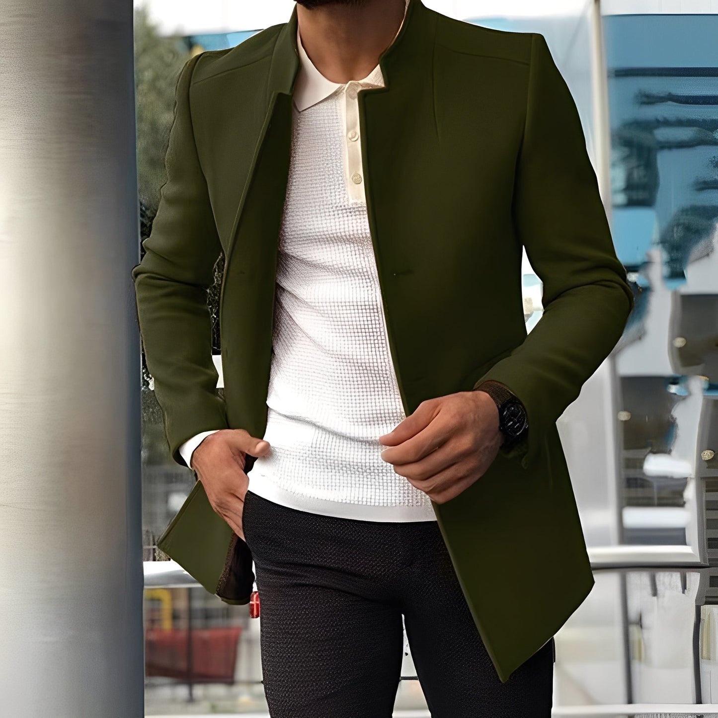 Elegante Herrenjacke Slim Fit Design