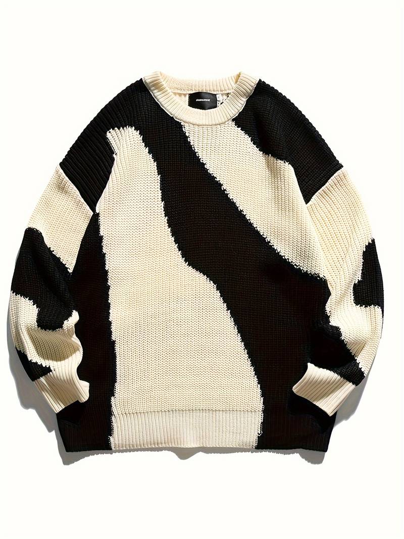 Stylischer Herren Pullover Rundhals Modern