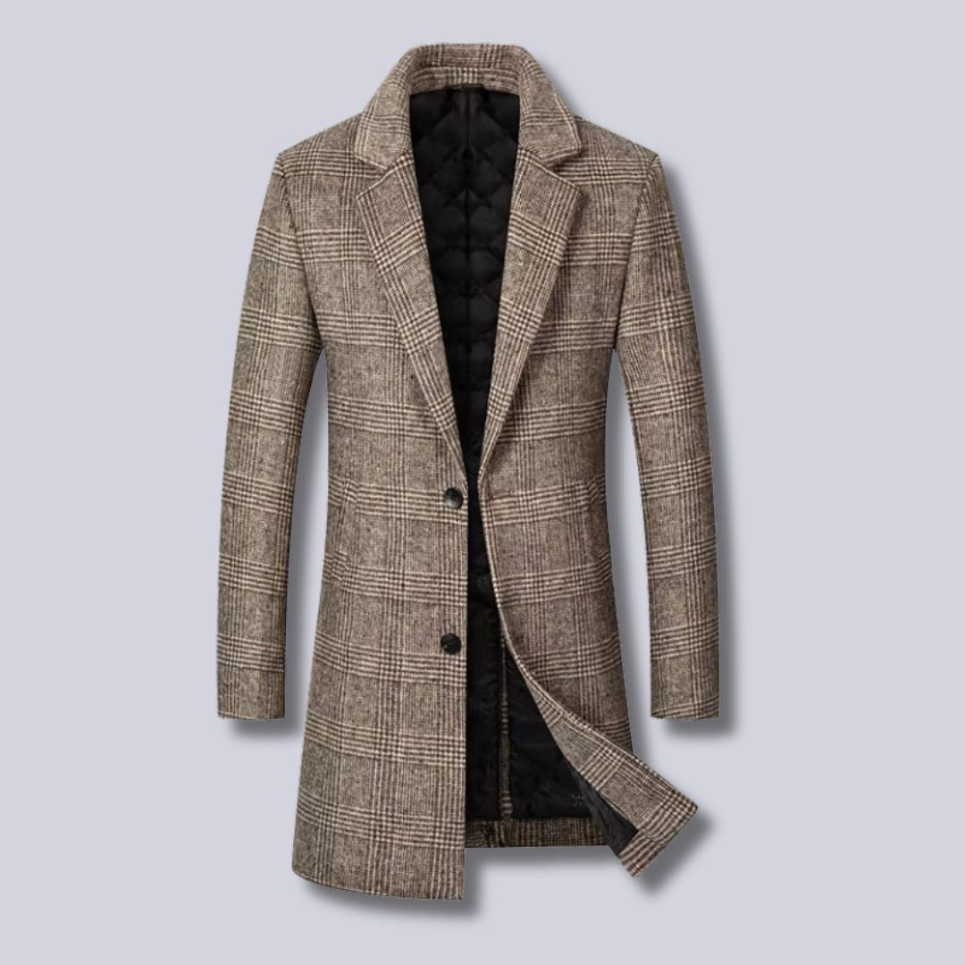 Stilvoller Karo-Trenchcoat Damen