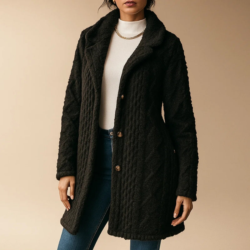 Weicher Plüschmantel Damen Nova Style