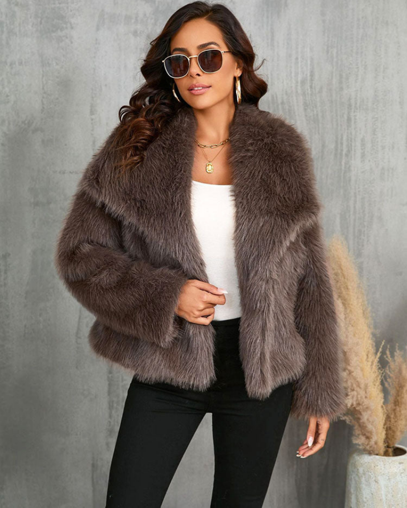 Weiche Felljacke Damen Winter