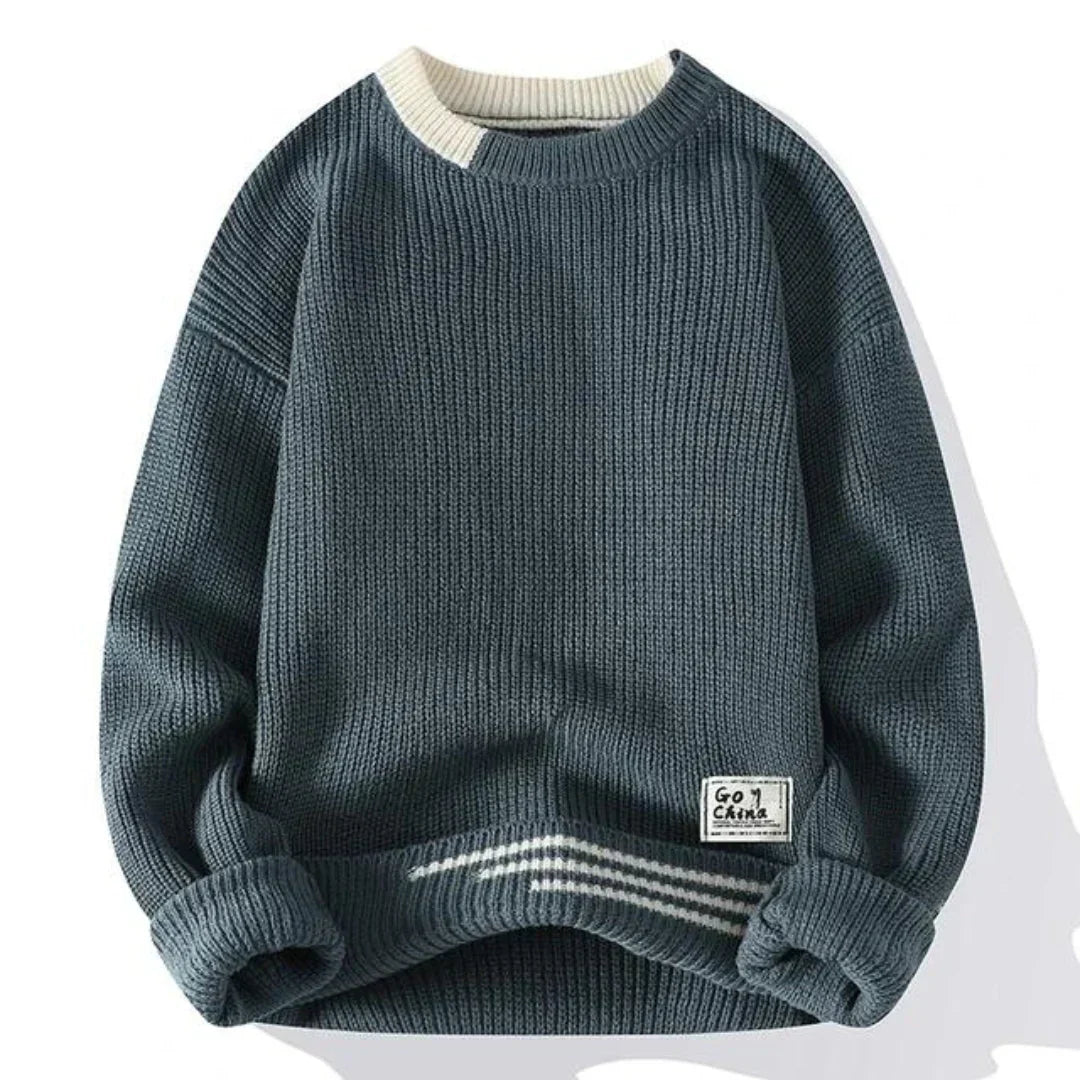 Weicher Strickpullover Herren Casual