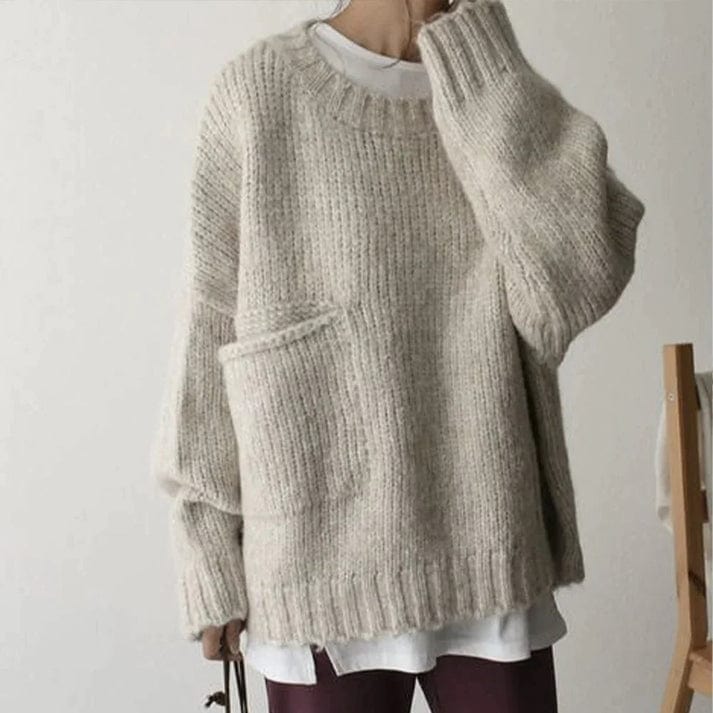 Warme Sweater Herren Übergroße Taschen Modern Lässig - IdealeKleiden