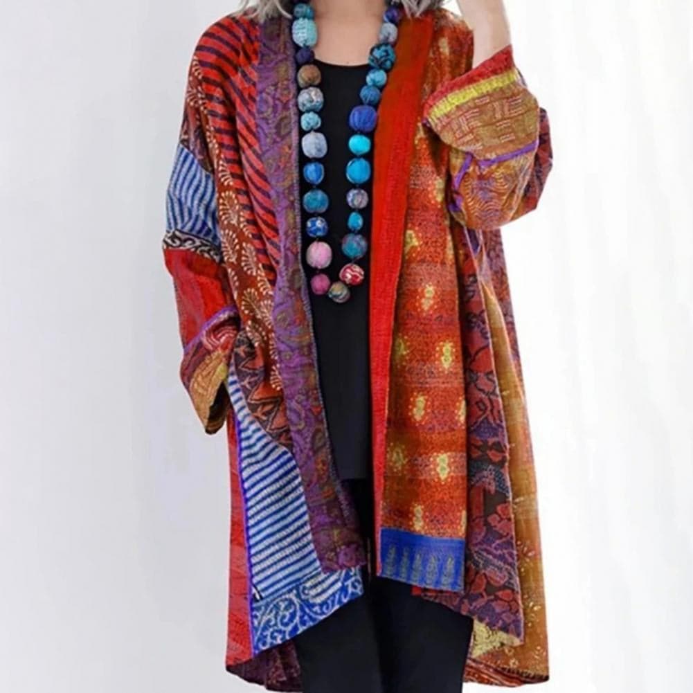 Boho Kimonojacke Leicht Patchwork Design