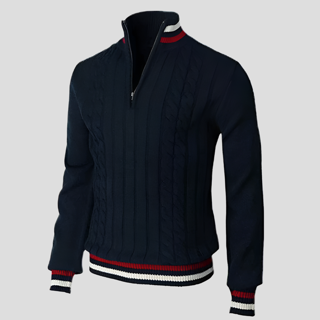 Stilvolle Strickjacke Herren Reißverschluss Modern