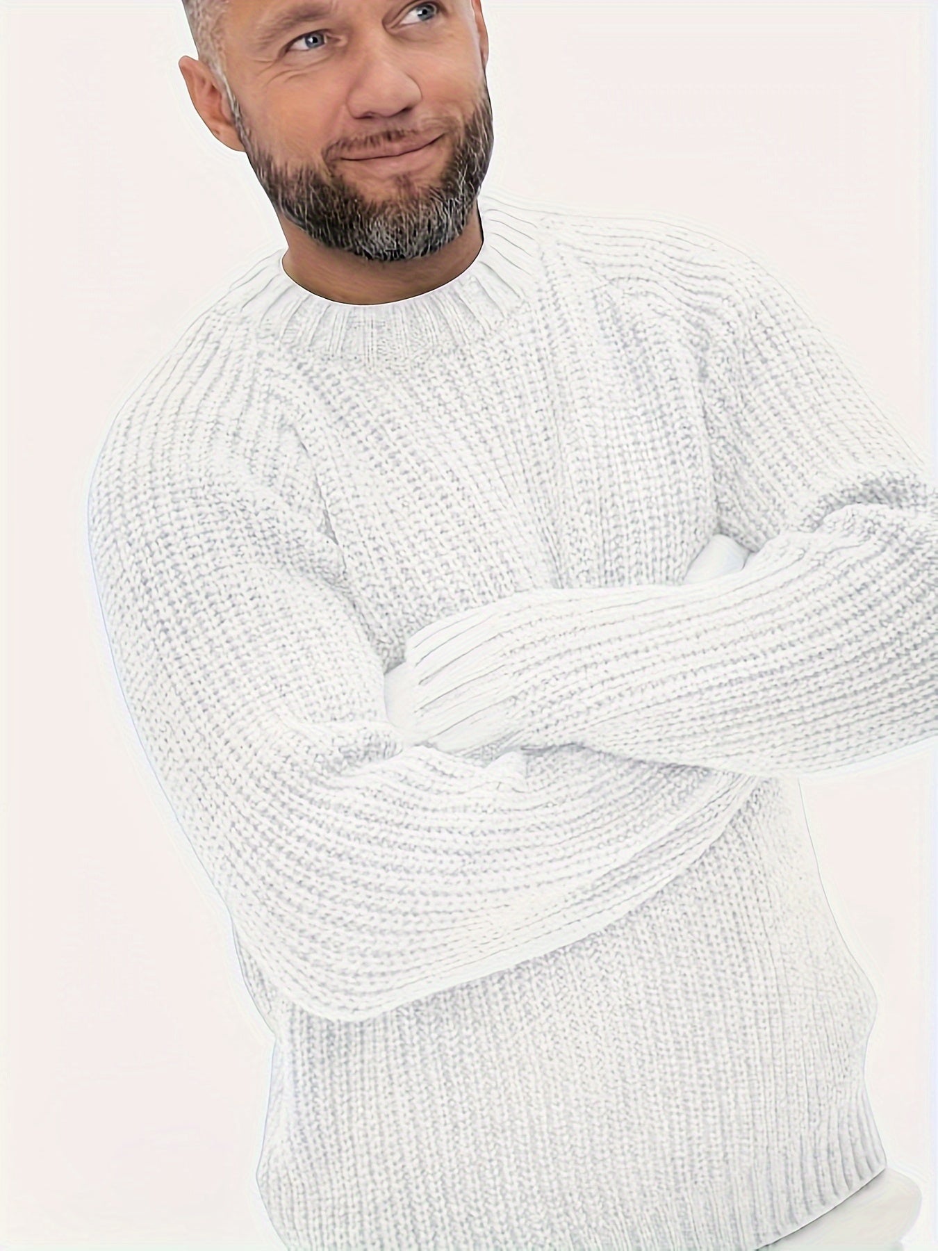 Klassischer Strickpullover Acryl Weich und Warm