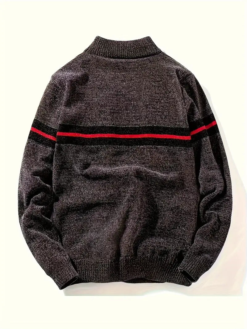 Herren Pullover Streifenmuster Modern Stil