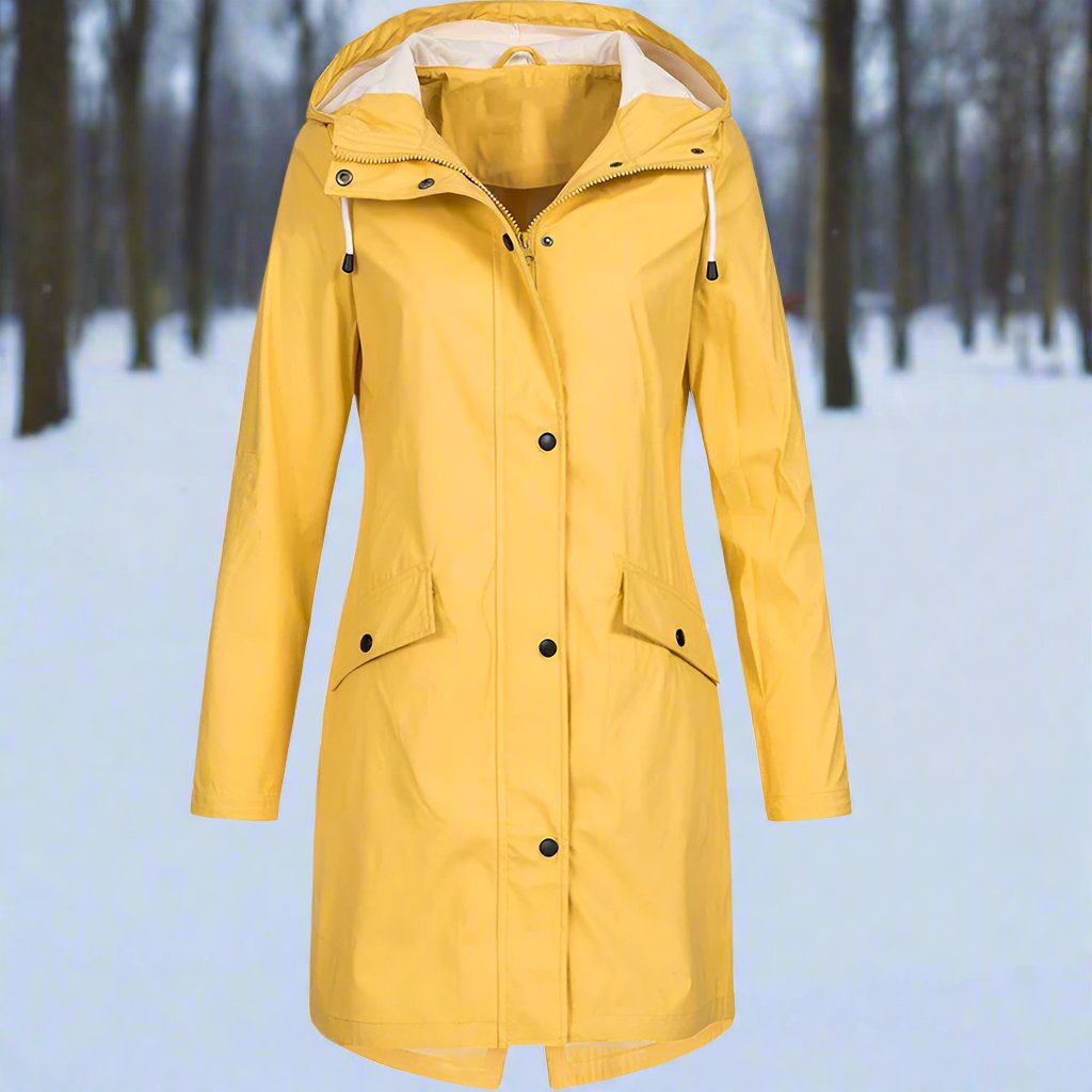 Kapuzenregenjacke Damen Locker Geschnitten