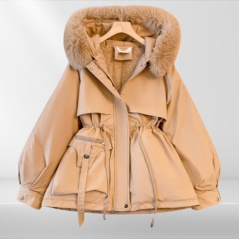 Damen Daunenjacke Warm Abnehmbarer Kragen