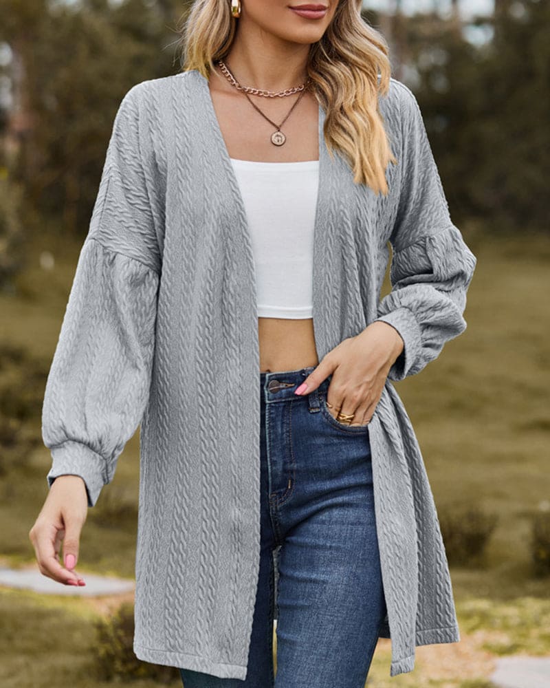 Klassischer Cardigan mit Latzärmeln Elegant