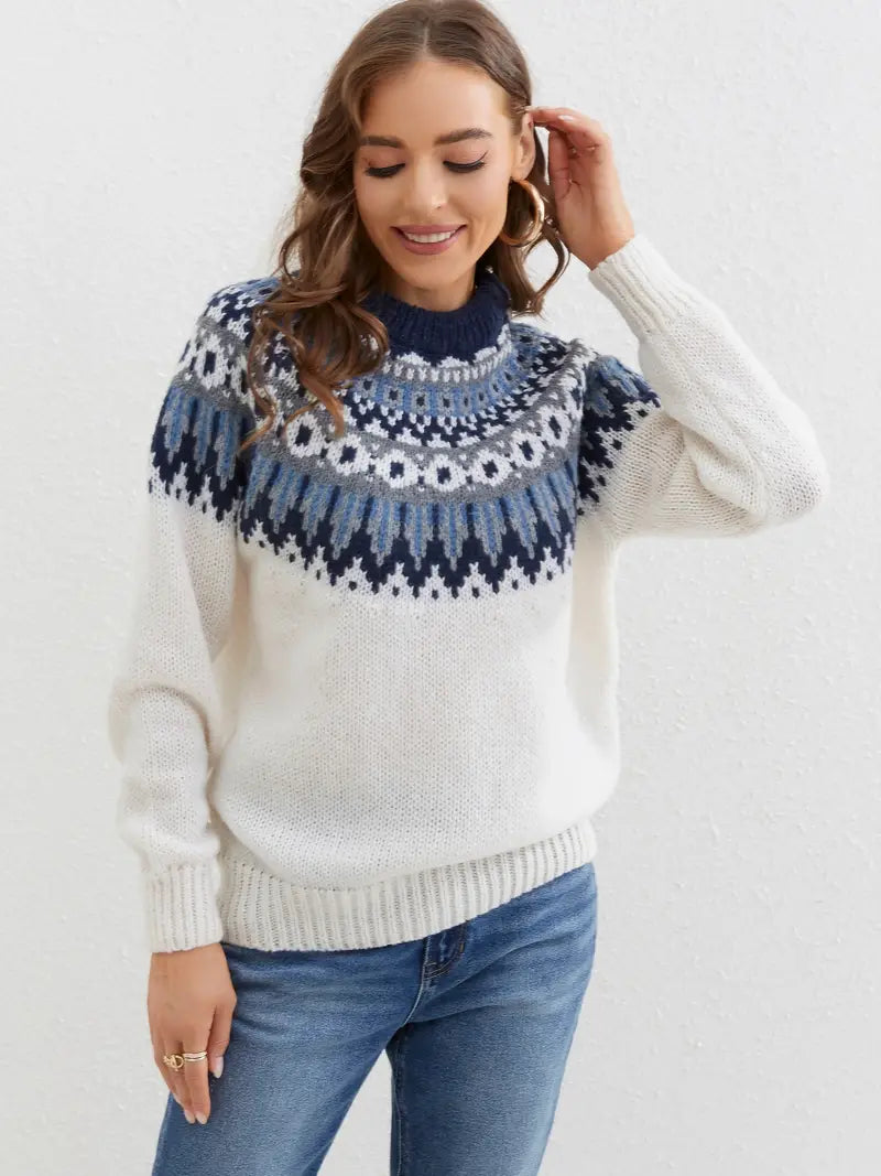 Stylischer Gemusterte Pullover Damen