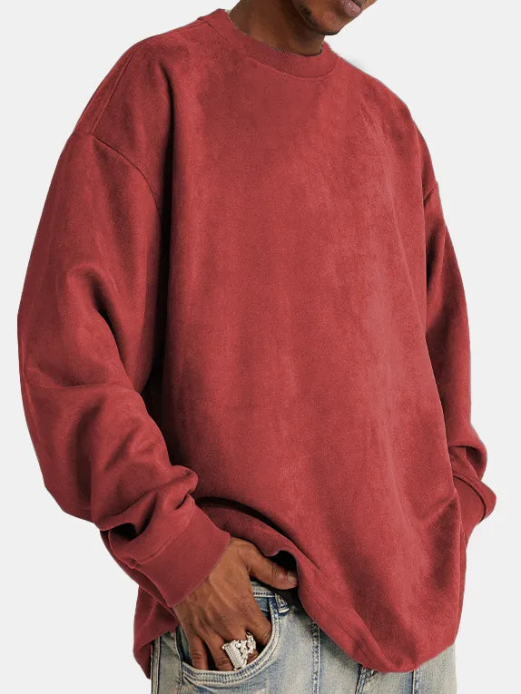 Herren Pullover Suede Klassisch Elegант