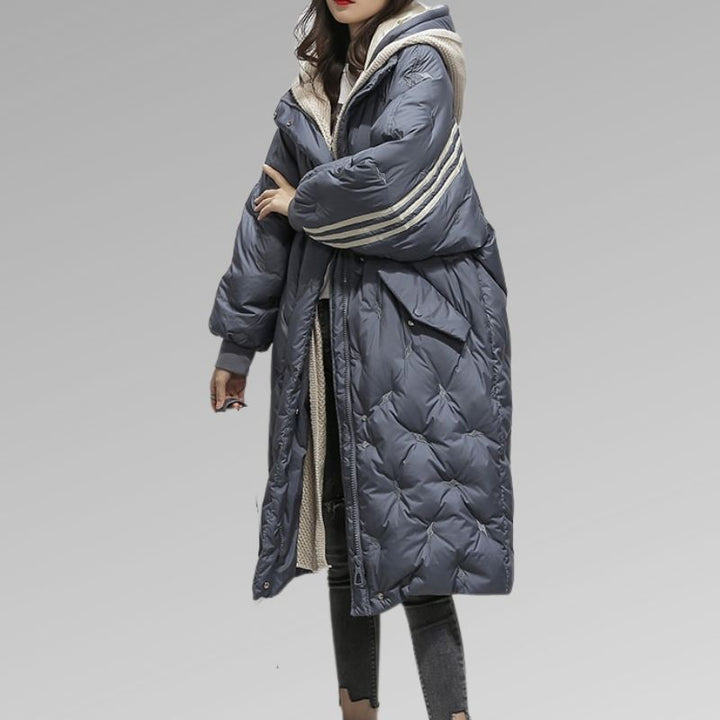 Lange Daunenjacke Damen Winterwarm