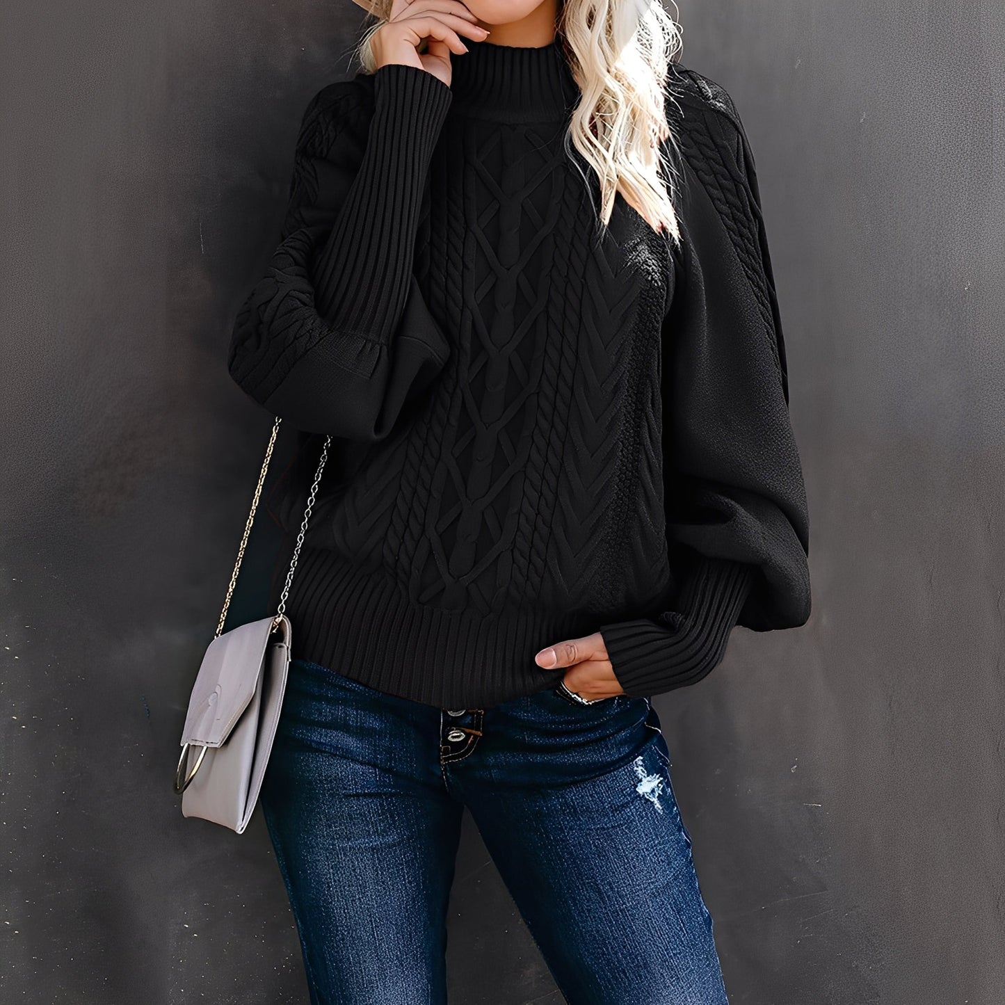 Eleganter Damen Rollkragenpullover Modern Lässig