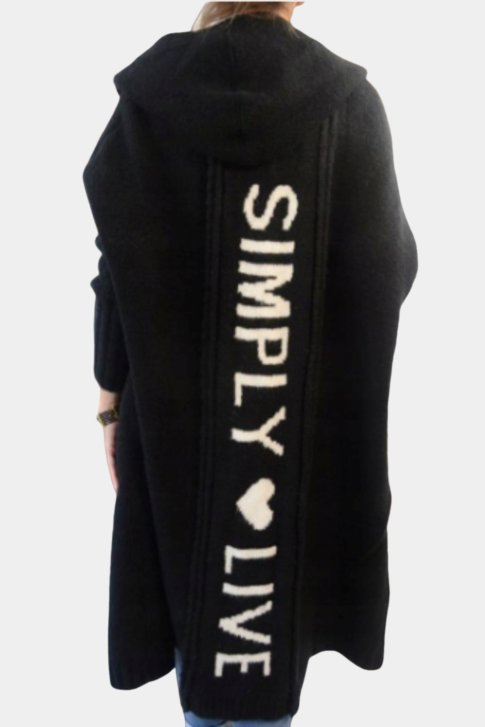 Damen Strickjacke Lang Bequem