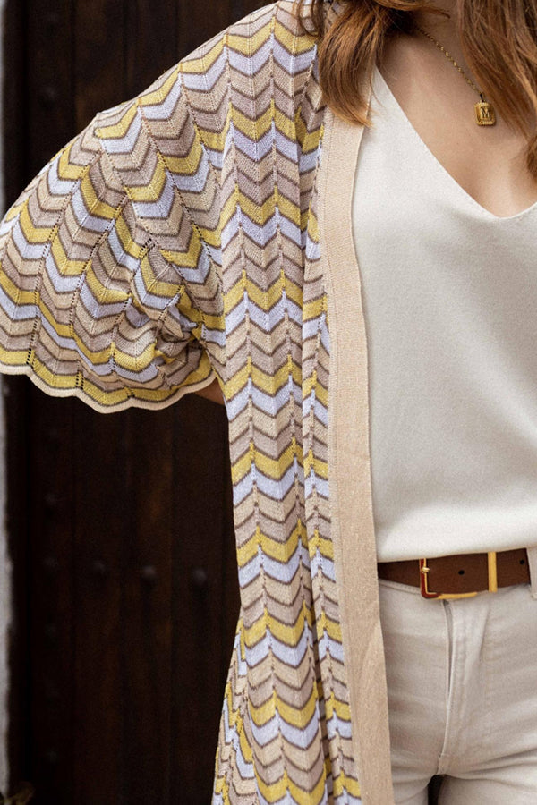 Stylische Glockenärmel Jacke Damen - IdealeKleiden