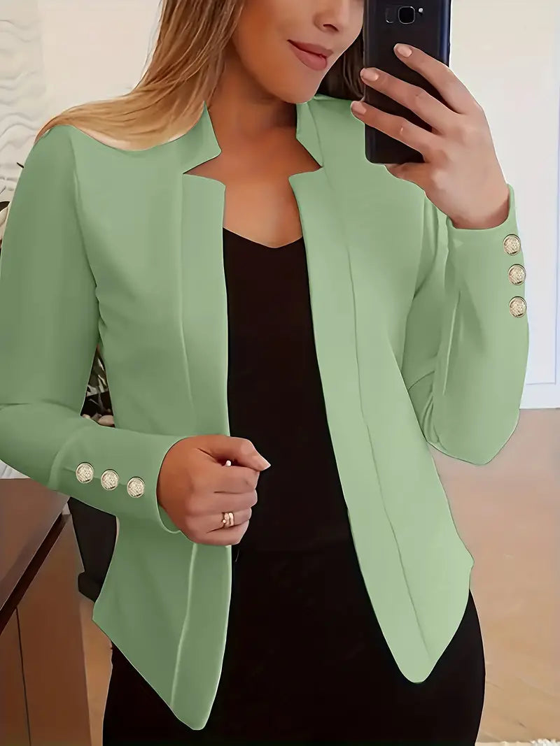 Frauen Blazer Langarm Offen Style Frühjahr