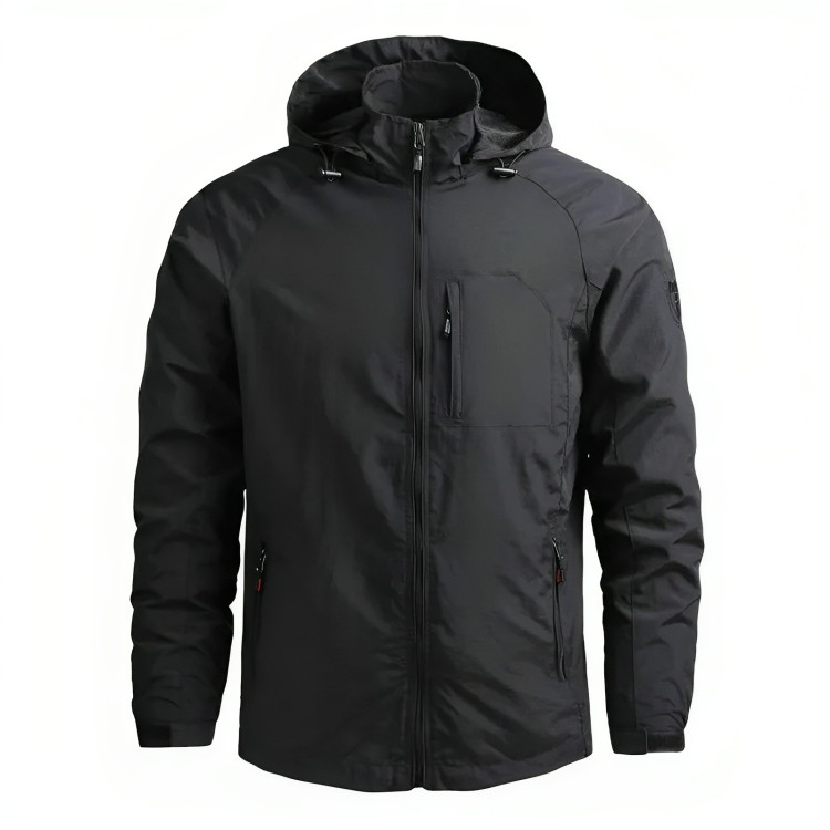Wasserdichte Herrenjacke Kapuzenwindbreaker Outdoor