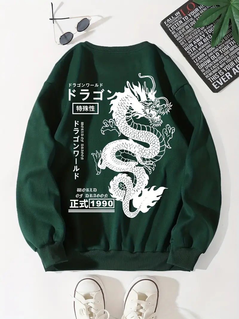 Herren Kapuzenpullover Japanischer Stil