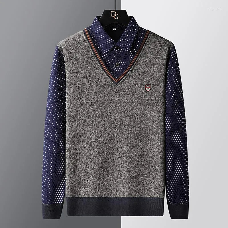 Herren Pullover Polo Style