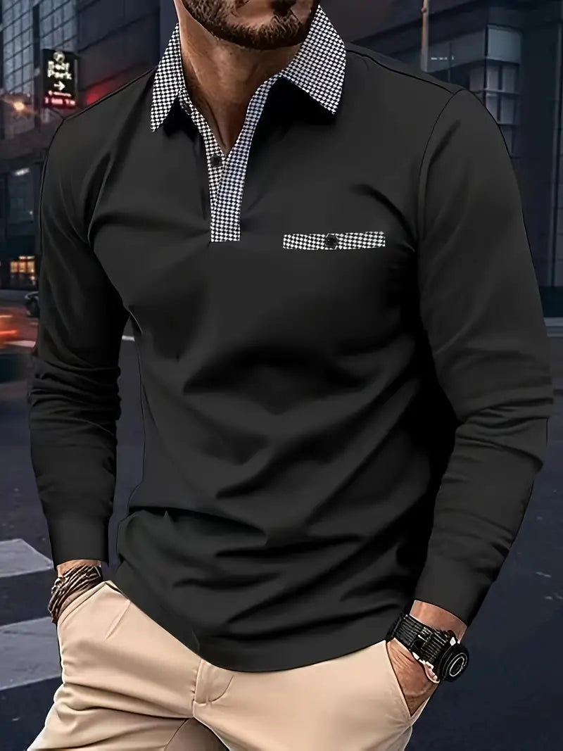 Ethan - Frühlings-Poloshirt Langarm Elegant