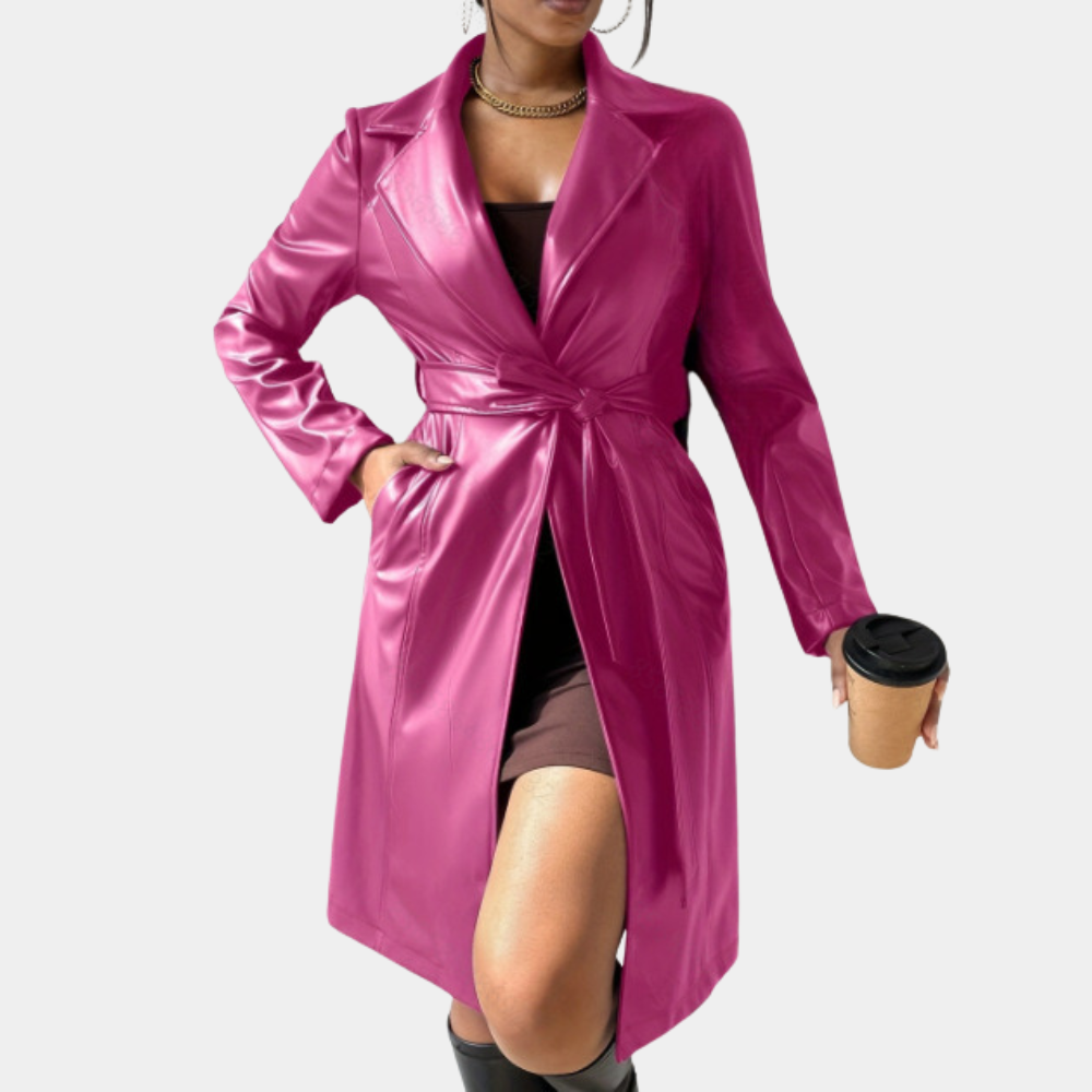 Elegante Damen Herbstjacke Lang Modisch