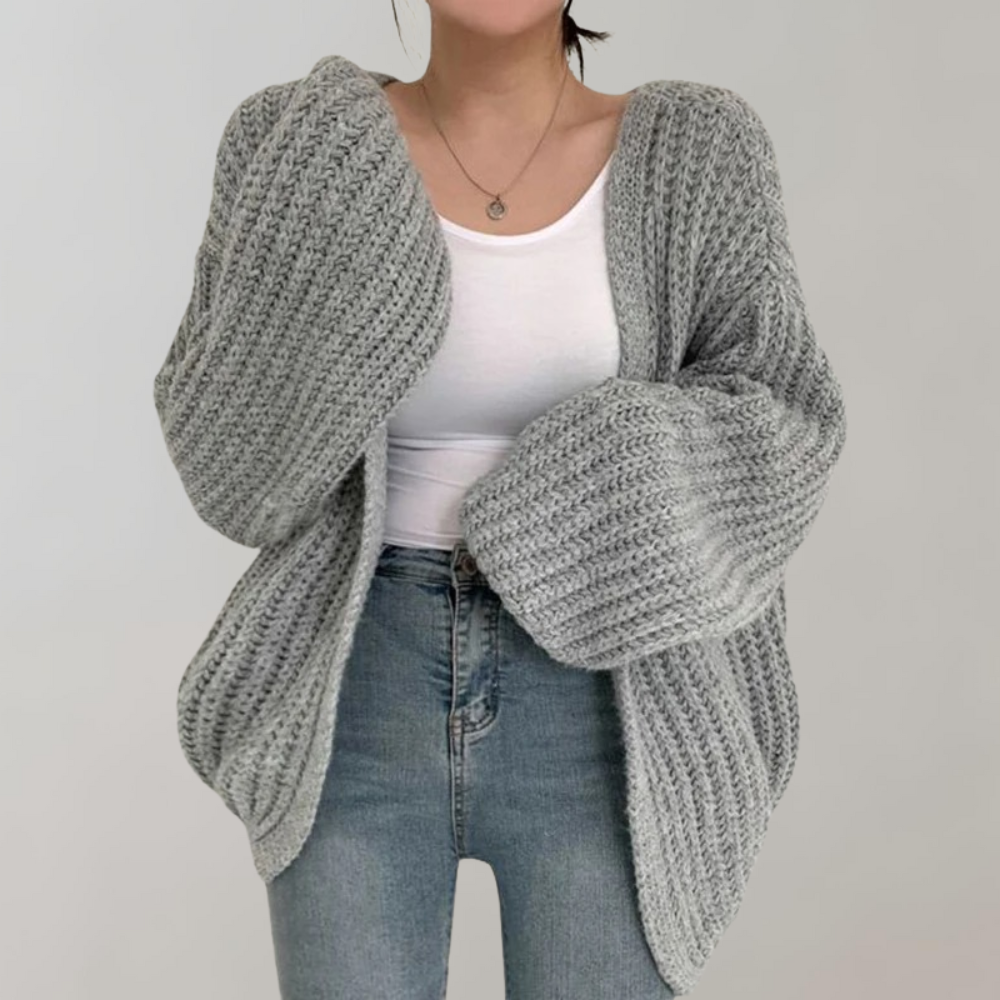Damenschal Strickjacke Grobstrick Stil