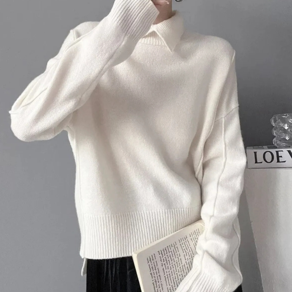 Eleganter Frauenpullover Gehäkelt Modern