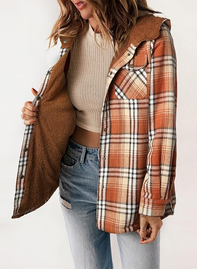 Kariertes Herrenhemd Flanelljacke Winter