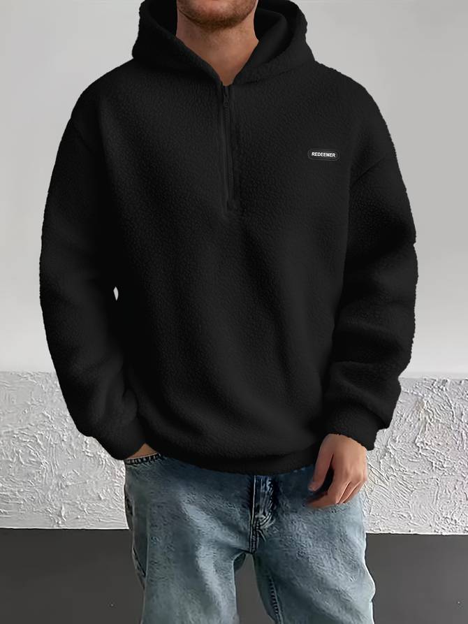 Theo - Bequemer Herren Pullover Kapuze