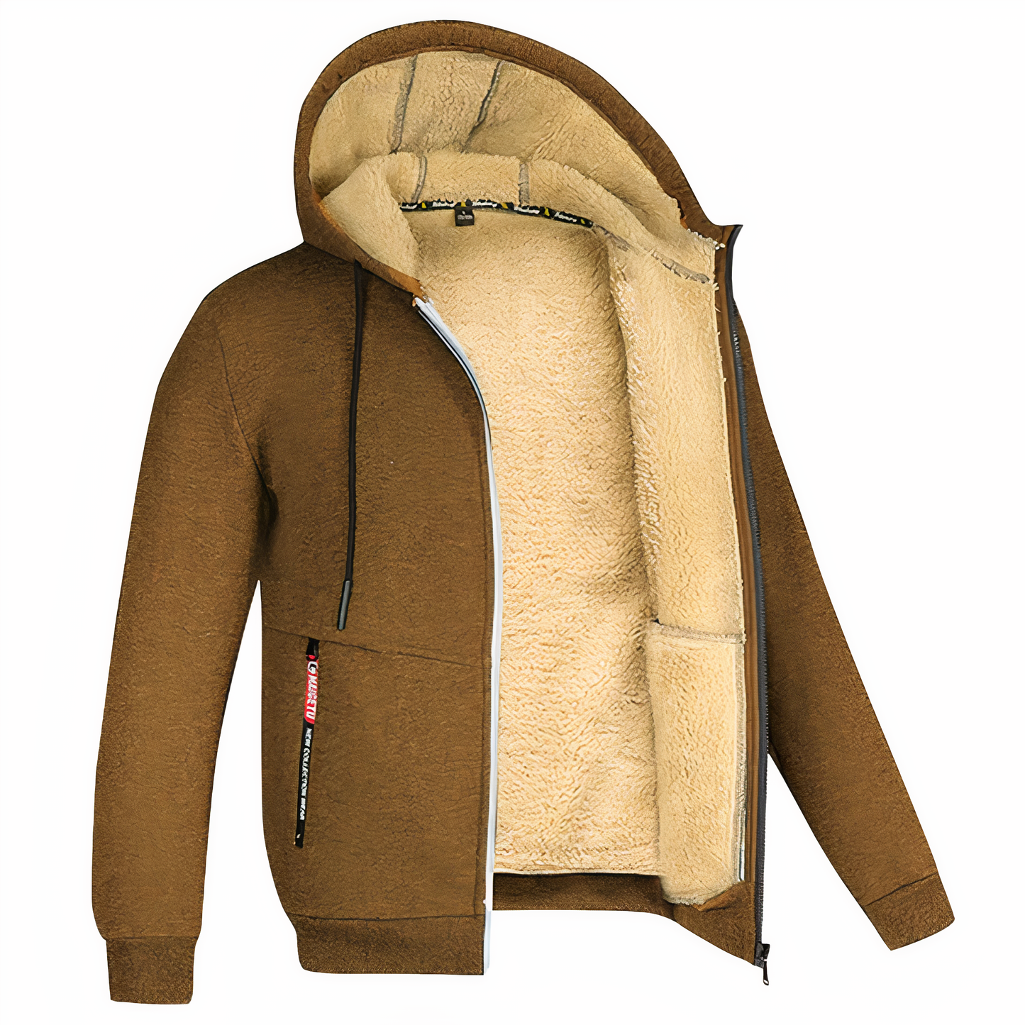 Herren Winterjacke Fleece Kapuzenjacke Warm