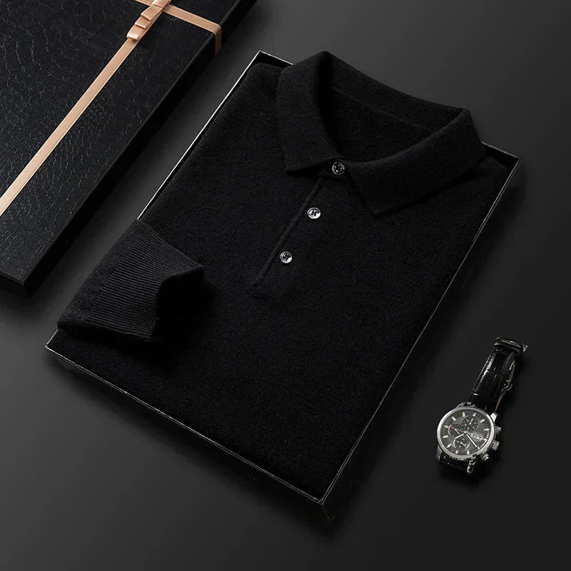 Herren Polopullover Strick Modern