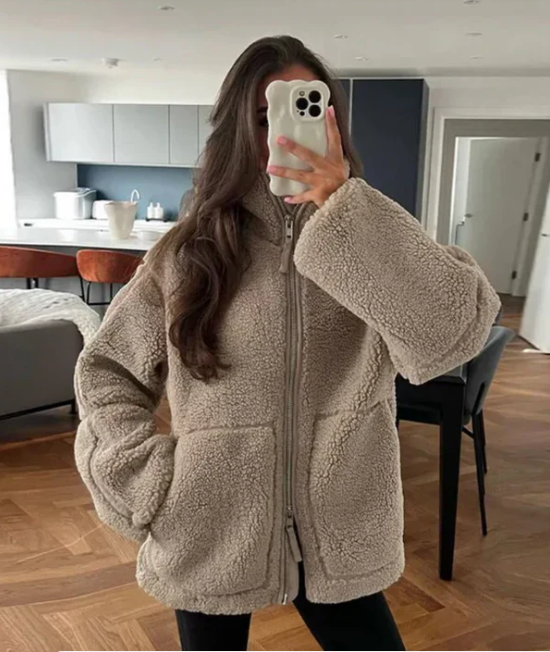 Weiche Fleecejacke Damen Modern Bequem