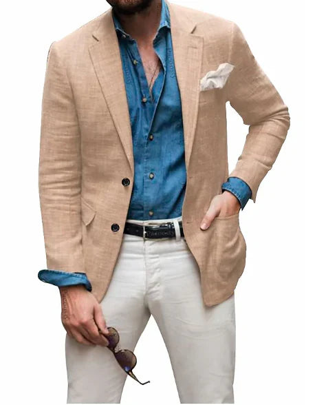 Herren Leinenblazer Elegant Hochzeit