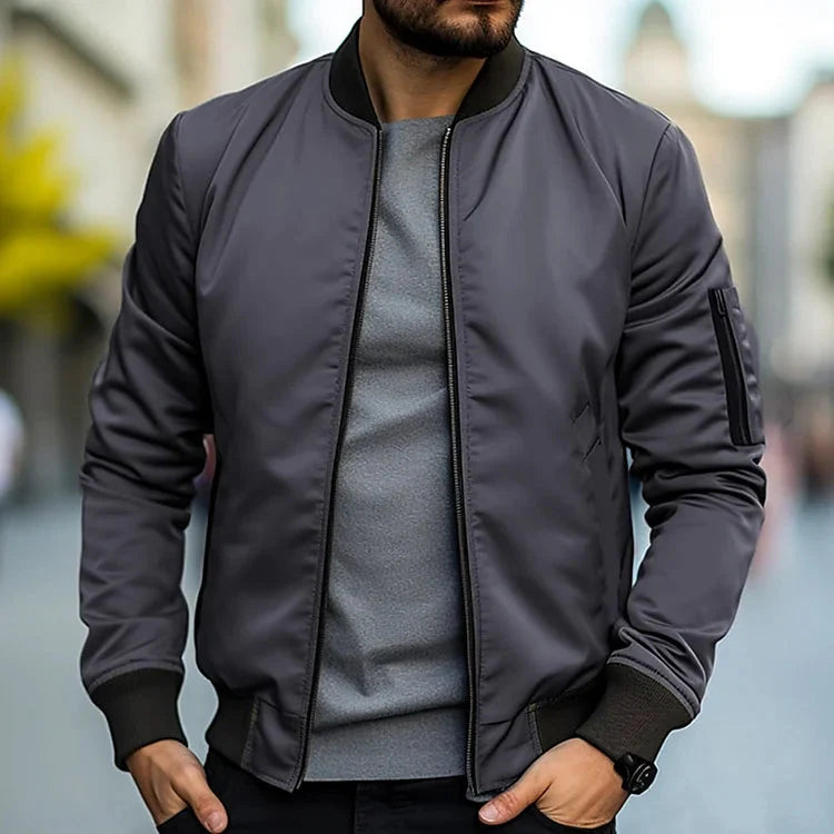 Herren Bomberjacke Herbst Style Reißverschluss