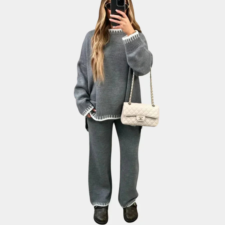 Elegantes Damen Strickset Zweiteiler