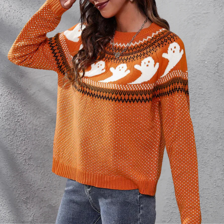 Stylischer Halloween Pullover Damen Weihnachten