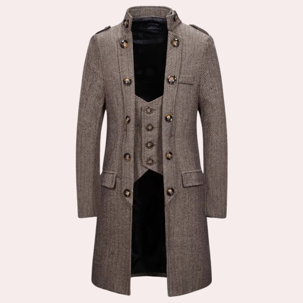 Herrenjacke Modern Mittellang Elegant - IdealeKleiden