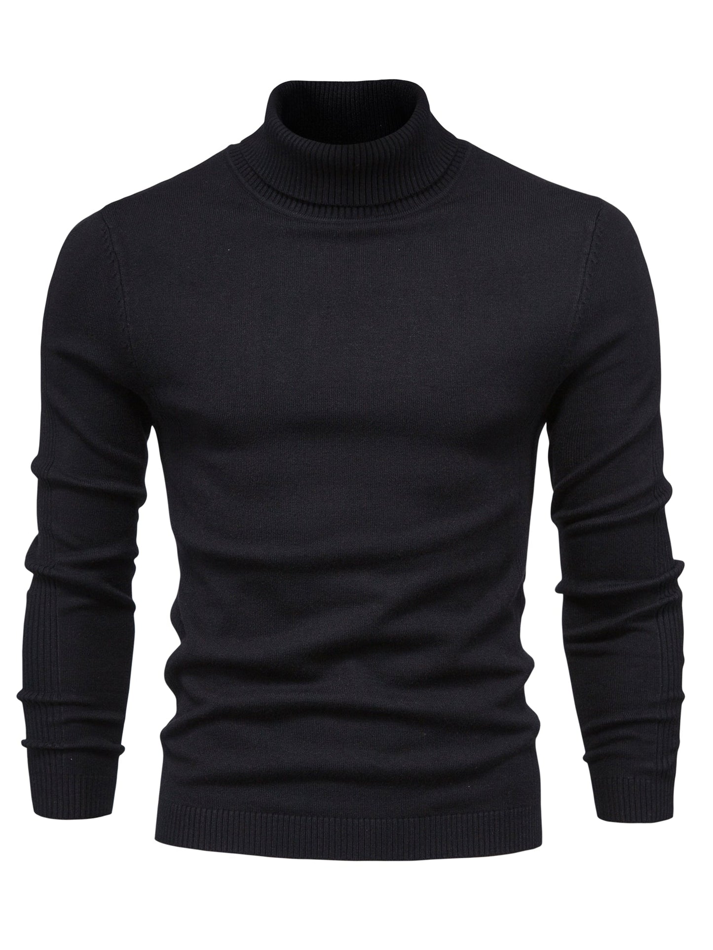 Herren Rollkragenpullover Merinowolle Modern Warm